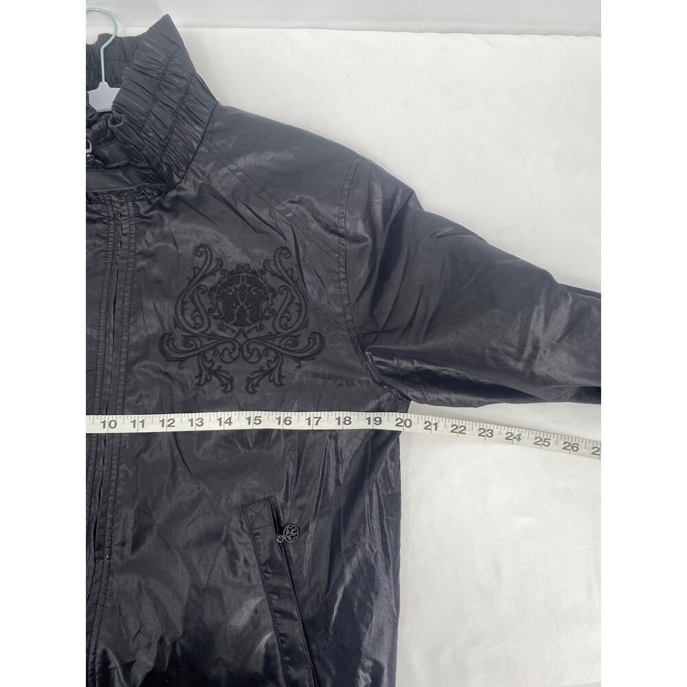 Polyascko 2 Black Collared Jacket Embroidered Ful… - image 7